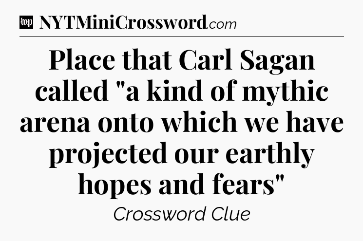 Place that Carl Sagan called 