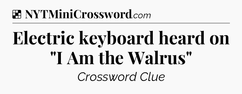 Solution: Electric keyboard heard on 