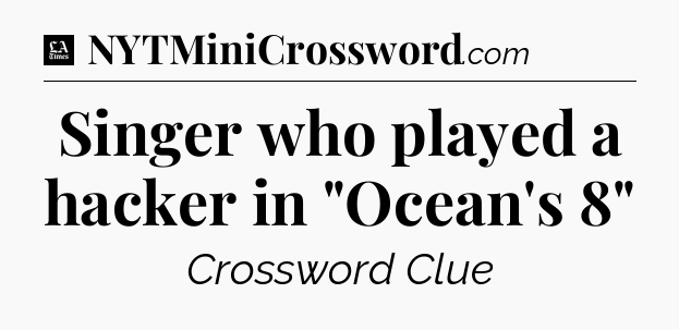 Singer who played a hacker in 