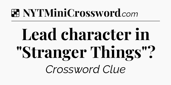 Solution: Lead character in 