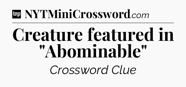 Creature featured in 