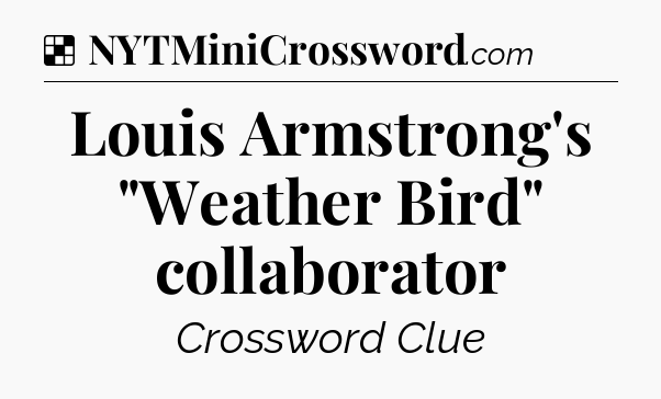 Solution: Louis Armstrong's 