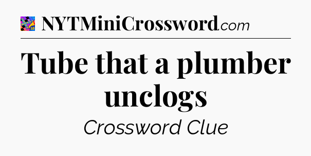 Tube that a plumber unclogs Crossword Clue
