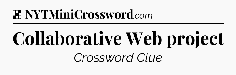 Solution: Collaborative Web project - NYT Crossword