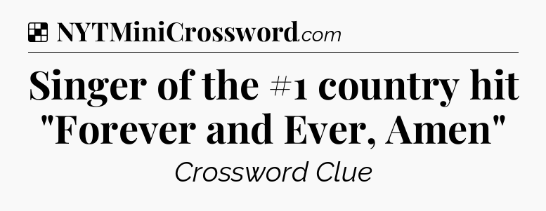 Solution: Singer of the #1 country hit 