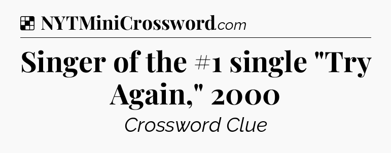 Solution: Singer of the #1 single 