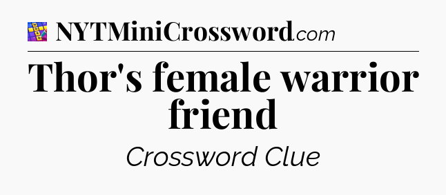 Thor's female warrior friend Codycross