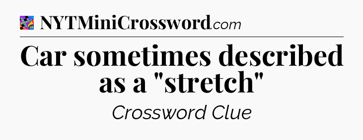 Car sometimes described as a 