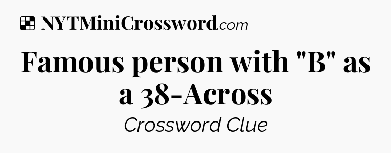 Solution: Famous person with 