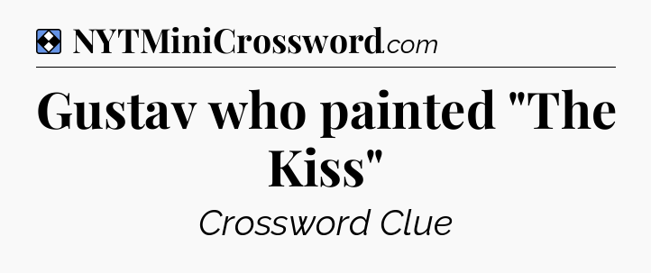 Solution: Gustav who painted 