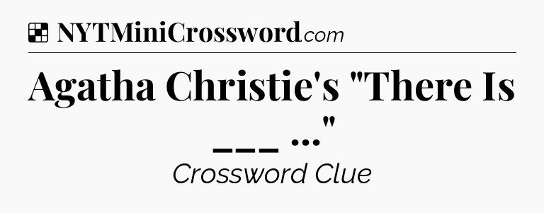 Solution: Agatha Christie's 