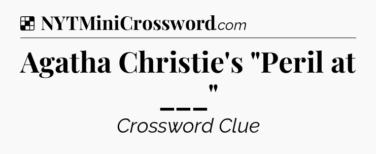 Solution: Agatha Christie's 