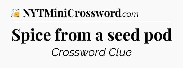 Spice from a seed pod - 7 Little Words