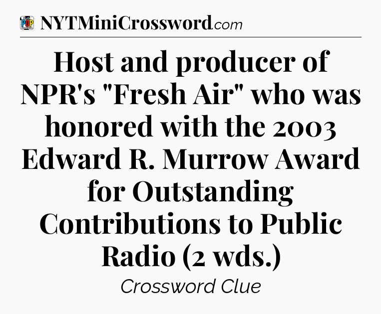 Host and producer of NPR's 