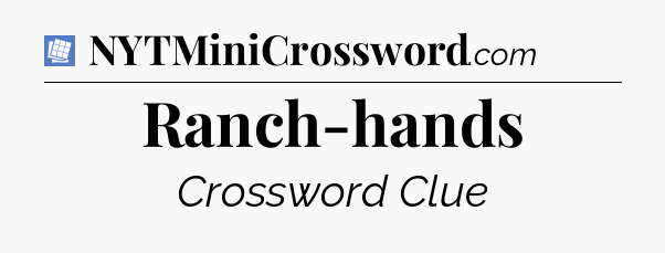 Ranch-hands Puzzle Page Crossword Clue