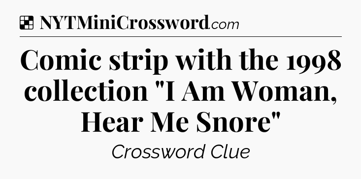 Solution: Comic strip with the 1998 collection 