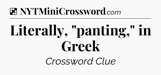 Solution: Literally, 