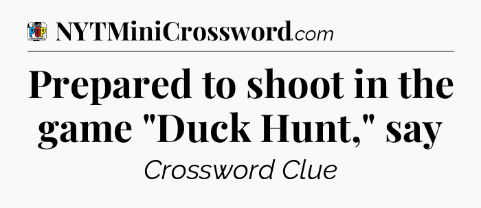 Prepared to shoot in the game 