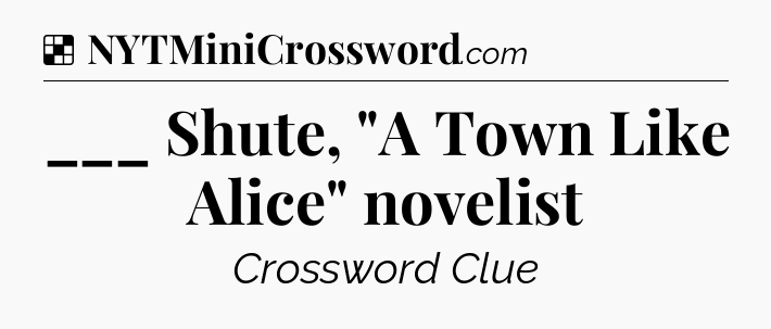 Solution: ___ Shute, 