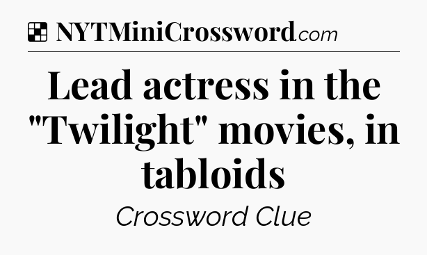 Solution: Lead actress in the 