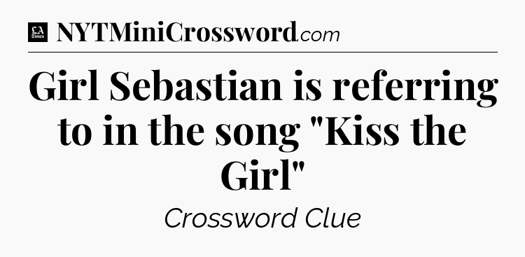 Girl Sebastian is referring to in the song 