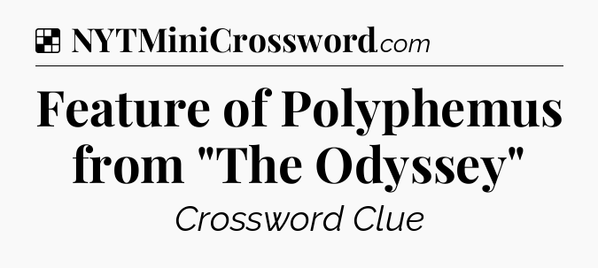 Solution: Feature of Polyphemus from 