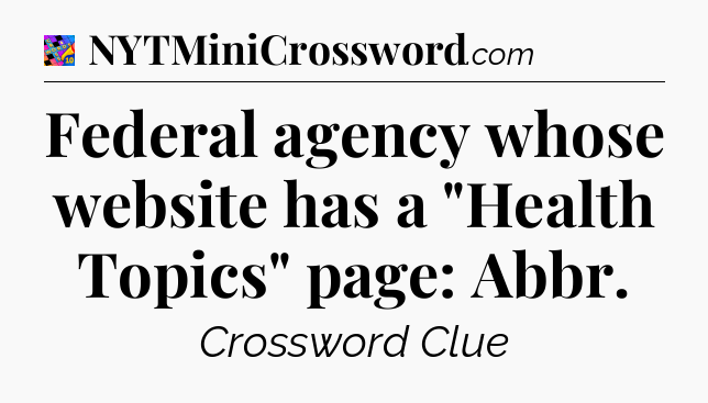 Federal agency whose website has a 