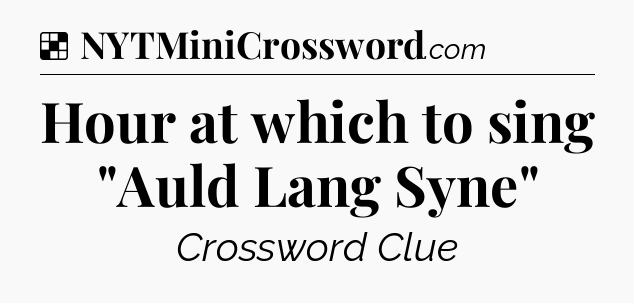 Solution: Hour at which to sing 