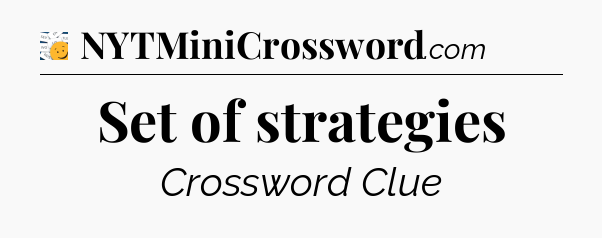 Set of strategies - 7 Little Words