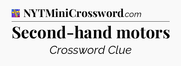 Second-hand motors Codycross