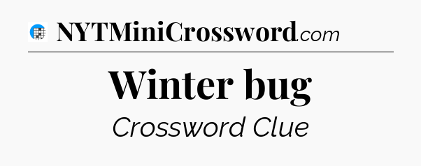 Winter bug Crossword Clue