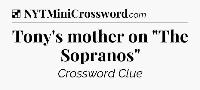 Solution: Tony's mother on 