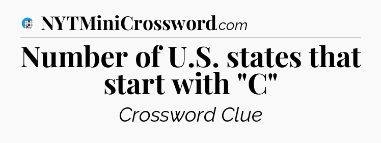 Number of U.S. states that start with 