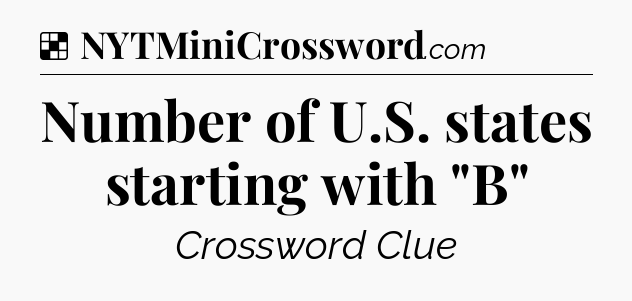 Solution: Number of U.S. states starting with 