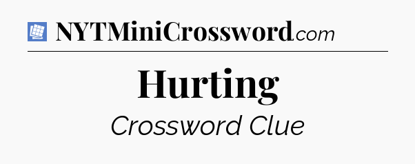 Hurting Puzzle Page Crossword Clue