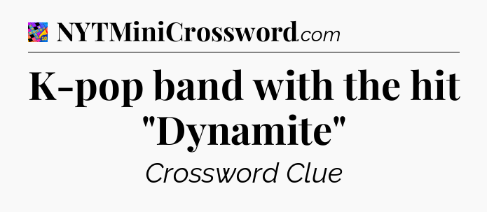 K-pop band with the hit 