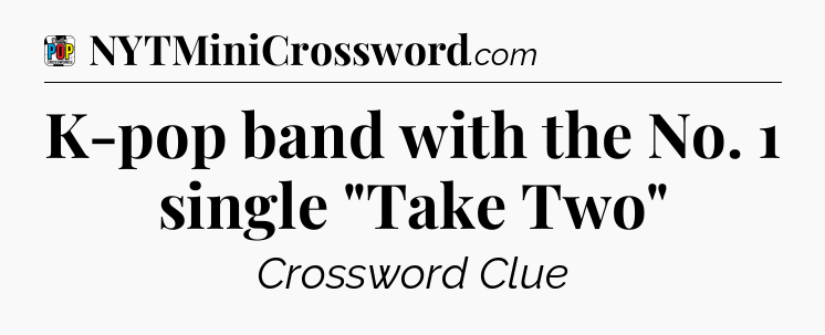 K-pop band with the No. 1 single 