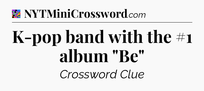 K-pop band with the #1 album 