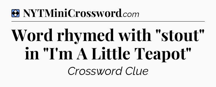 Solution: Word rhymed with 