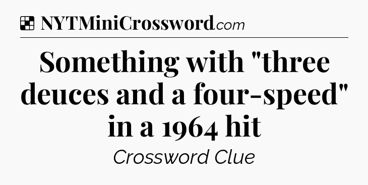 Solution: Something with 