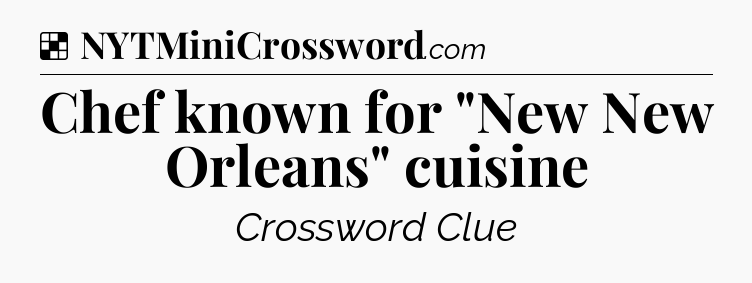 Solution: Chef known for 