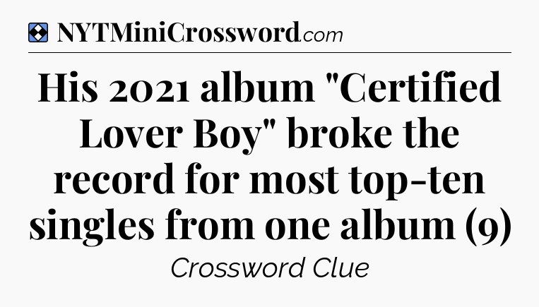 Solution: His 2021 album 