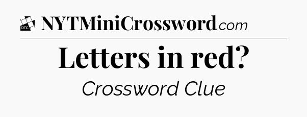 Letters in red - Daily Themed Classic Crossword