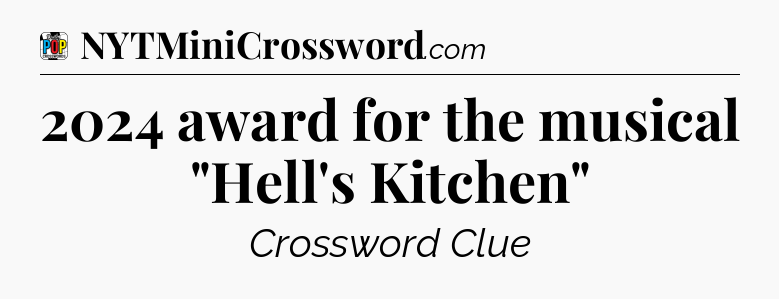 2024 award for the musical 