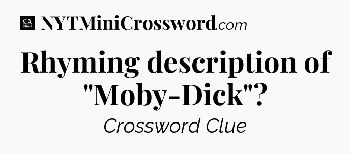 Rhyming description of 