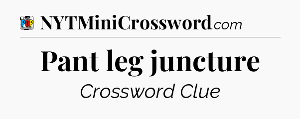 Pant leg juncture Crossword Clue