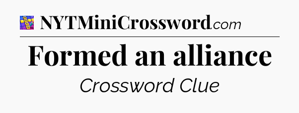 Formed an alliance Codycross