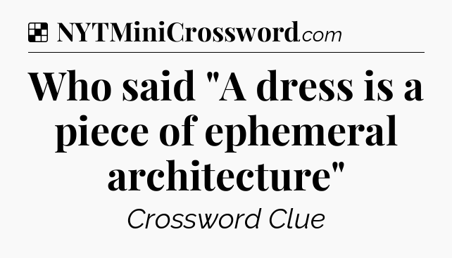 Solution: Who said 