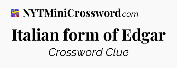 Italian form of Edgar Codycross