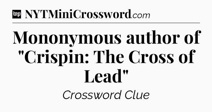 Mononymous author of 